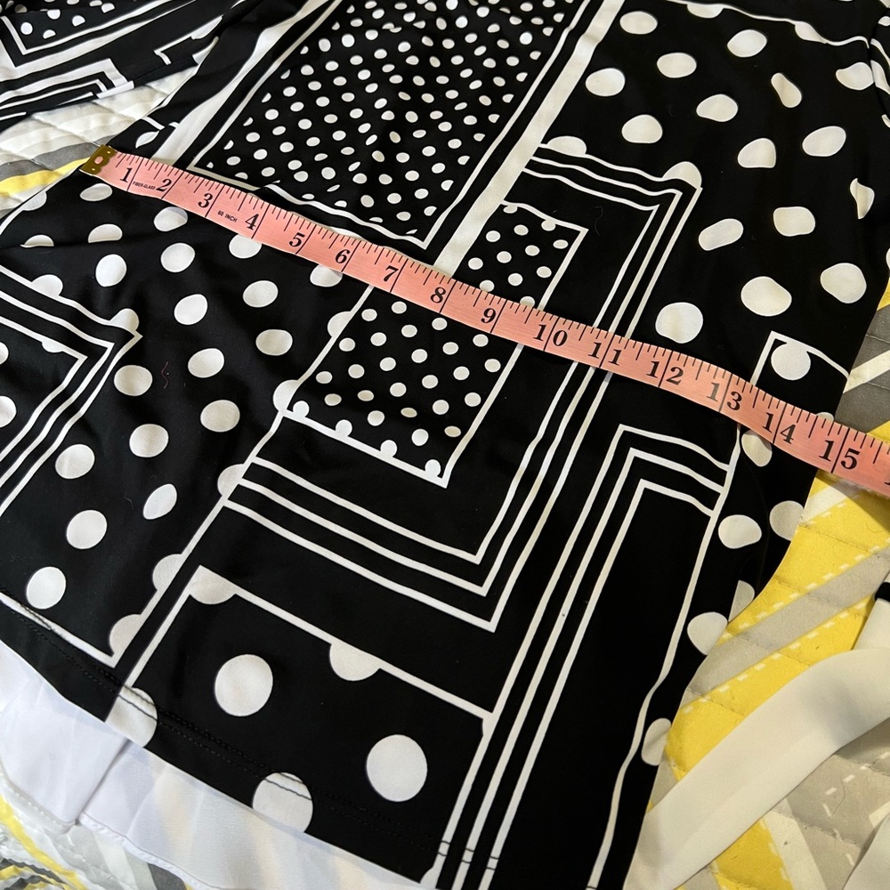 Dazzling Joseph Ribkoff exclusive Black & White Polka Dot Strapless Top size 8